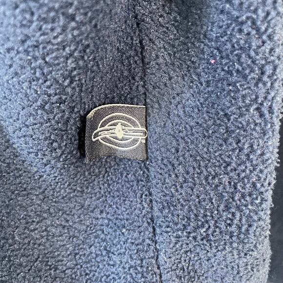 VTG Y2K CHARLES RIVER APPAREL Mens Full Zip Fleece Jacket Flag Blue 3XL Gorpcore - Picture 8 of 12